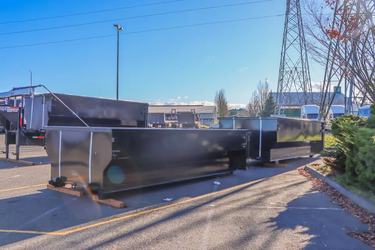 Roll-off dumpster ready for waste disposal at job site for 30 Yard Dumpster Rental in Southwick